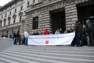9 febbraio 2013: Trieste Libera presidia il Tribunale di Trieste