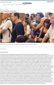 Veleni tra magistrati e Trieste Libera, articolo de Il Piccolo (Luglio 2013) di Silvio Maranzana.