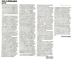 Rettifica dell'UNRIC ad un articolo falso de "Il Piccolo" relativo al Territorio Libero di Trieste (settembre 2013).