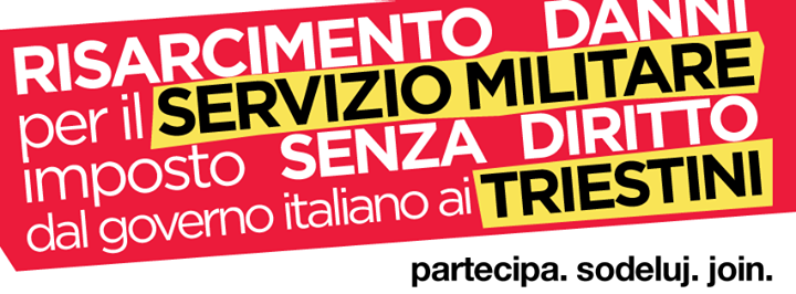 manifesto di Trieste Libera per il risarcimento del servizio militare.
