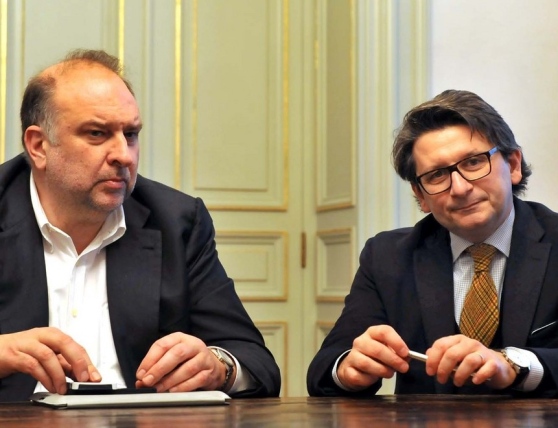 Il sindaco di Trieste Roberto Cosolini ed il Commissario del Porto, Zeno D’Agostino, affondatori del Porto Franco Nord.