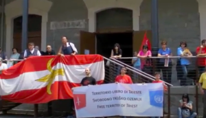 Manifestazione di Trieste Libera contro la sdemanializzazione del Porto Franco Nord (maggio 2012).